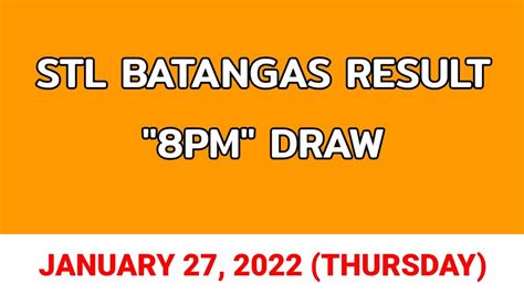 STL BATANGAS MAY 19, 2022 LIVE 3RD DRAW RESULT 8PM.
